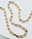 18" Gold Fill Diamond Cut and Smooth Paperclip Chain