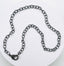 18" Rhodium Textured Cable Chain with Sterling Silver Diamond Clasp