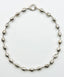 18" Sterling Silver Pave Egg Chain with Sterling Silver Diamond Clasp
