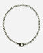 18" 6mm Thick Textured Rhodium Plated Sterling Silver Chain with Large Round Diamond Clasp