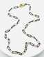 20" Diamond Cut Vermeil and Rhodium Paperclip Chain Necklace with Gold Fill Clasp