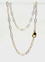 20" Gold Faceted 5x12mm Pc Chain with Gold Vermeil and Diamond Clasp
