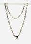 18" Diamond Cut Paperclip Chain with Sterling Silver Diamond Clasp