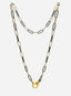 18" Diamond Cut Paperclip Chain with Gold Vermeil Diamond Clasp