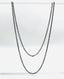 3mm Rhodium Plated Cable Chain with Sterling Silver 36"