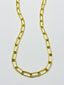 30" Gold Filled Paperclip Chain, 7x17mm