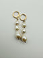 Freshwater Triple Pearl Earring with gold fill