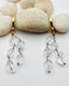 Flat AAA Faceted Clear Herkimer Diamond Earring on a  Gold Fill Huggie, 2"