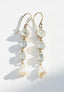 1.2 Ct Raw Diamond and Freshwater Pearl Earring on Vermeil French Hook