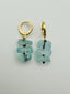 Gold Filled Huggie with German Cut Aquamarine