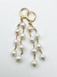 Petite Baroque Freshwater Pearl Gold Fill Wire Wrap Double Strand Huggie Earring, 2.5"