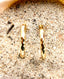 Gold Vermeil Hammered Huggie, 0.6"