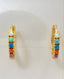 12mm Rainbow Opal Gold Vermeil Huggie