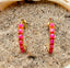 Pink Opal and Gold Vermeil Huggie, 0.5"