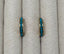 Turquoise Gold Hoop Post Earrings