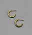 Turquoise Gold Hoop Post Earrings