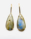 Faceted Teardrop Labradorite Gold Fill Bezel French Hook Earring