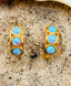 Gold Vermeil Wide Blue Opal Huggie, 0.5"