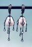 White Baroque Freshwater Pearl Earrings with Sterling Silver Pearl White Sapphire Tassels and Diamond Huggies, 2.25"