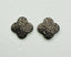 Pave Diamond Clover Post Earring with Rhodium Sterling Silver .5"