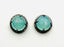 Peru Chalcedony and Diamond Stud Earring with Sterling Silver .5"