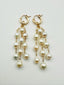 Petite Baroque Pearl 3 Strand Chandelier Charm Earring On 12mm Gold Filled Hoop