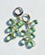 Green Amethyst Earring with Sterling Silver Huggie