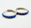 Deep Blue Opal on Sterling Silver Huggie, 0.5"