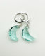 Green Amethyst Crescent Moon Shaped Sterling Silver Huggie Earring 1.75"
