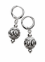 Base Metal Infinity Ball Huggie Earrings