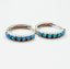 Light Blue Opal on Sterling Silver Huggie, 0.5"