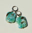 Flat Faceted Larimar on Sterling Silver Huggie Earring