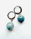 Trolleite Earring on Sterling Silver Huggie