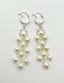 Petite Baroque Pearl 3 Strand Chandelier Charm Earring On 12mm Sterling Silver Hoop