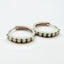 White Opal on Sterling Silver Huggie, 0.5"