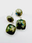 Labradorite Faceted Cushion Cut Earring on Sterling Silver Lab Post