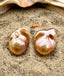 12-14mm Natural Baroque Pearl Sterling Silver Post Earring .5"