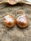 12-14mm Natural Baroque Pearl Sterling Silver Post Earrings .75"
