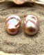 12-14mm Natural Baroque Pearl Sterling Silver Post Earring .75"