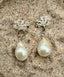 Sterling Silver Tree Of Life Post Earring with Small White Baroque 1"