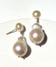 White Freshwater Baroque Pearl Earrings on White Freshwater Pearl Sterling Silver Post, 1.5"