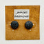 Pave Blue Sapphire Stud Earring with sterling silver