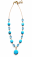 16" Kingman Turquoise Necklace with Vermeil Turquoise Pendant