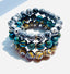 Yellow Lighting Fordite Bracelet with Diamond Rondelle, 7.25"