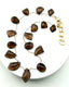 Fancy Briolette Smokey Quartz Necklace with Gold Fill Clasp, 17"