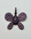 Purple Amethyst Pave Sterling Silver Butterfly Pendant, 1.25"