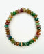 Faceted Multi Color Agate Rondelle with 18K YG Vermeil Rondelle, 7.25"