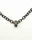 10mm Sterling Silver Diamond Rondelle on Rhodium Cable Chain, 18"