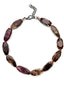 Brown Faceted Dragon Agate Necklace with Sterling Silver Clasp, 18"
