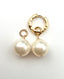10mm White Akoya Pearl Ear Charm, Gold Fill, 0.6"